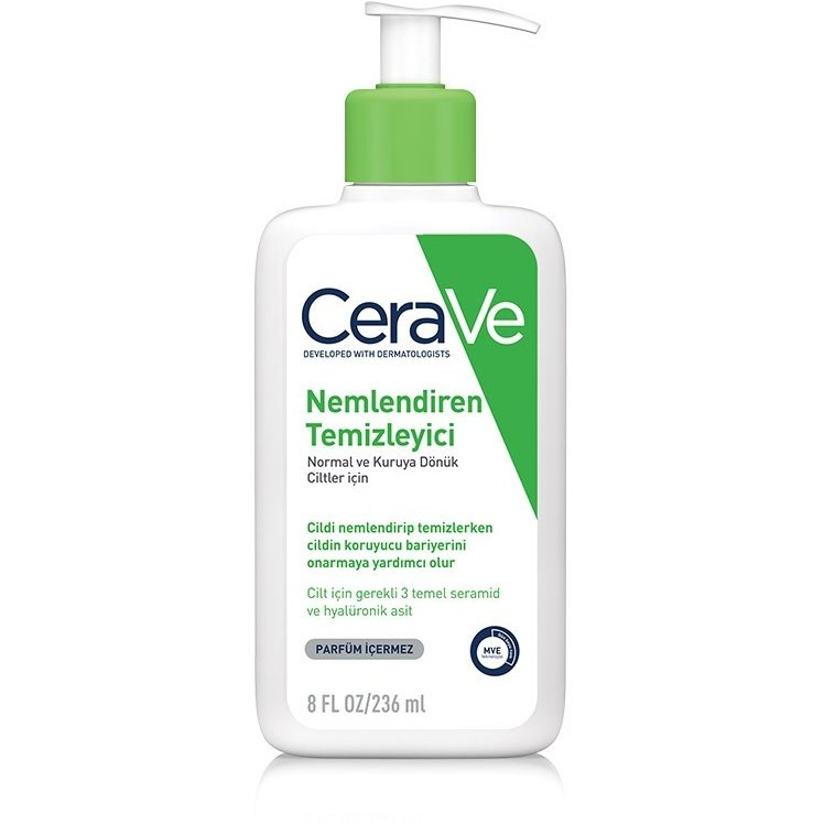 شوینده آبرسان سراوی مدل Cream To Foam مناسب پوست نرمال و خشک حجم 236 میلی لیتر های کپی