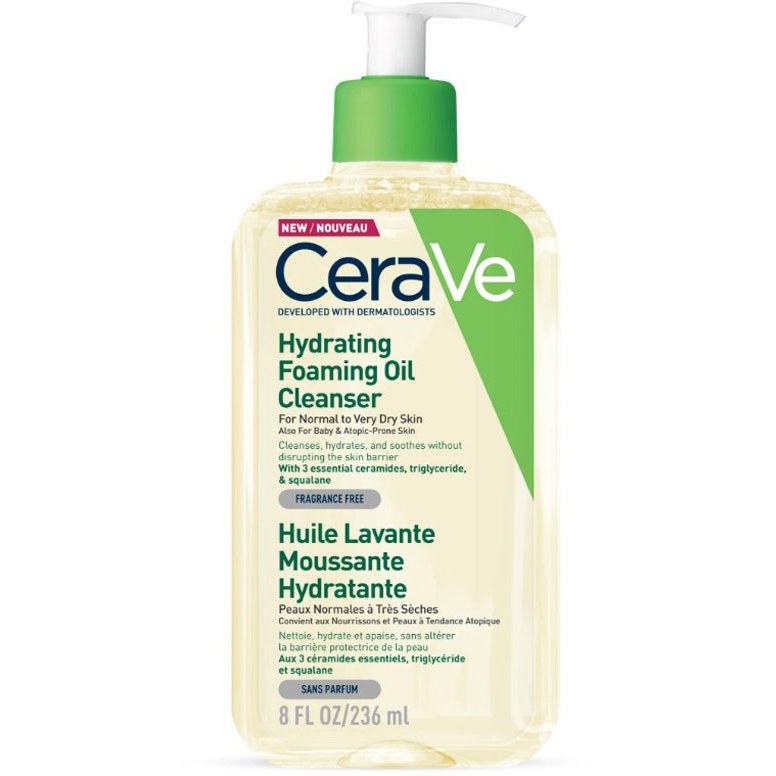 فوم شستشوی روغنی سراوی مدل Hydrating Foaming Oil حجم 236 میلی لیتر های کپی